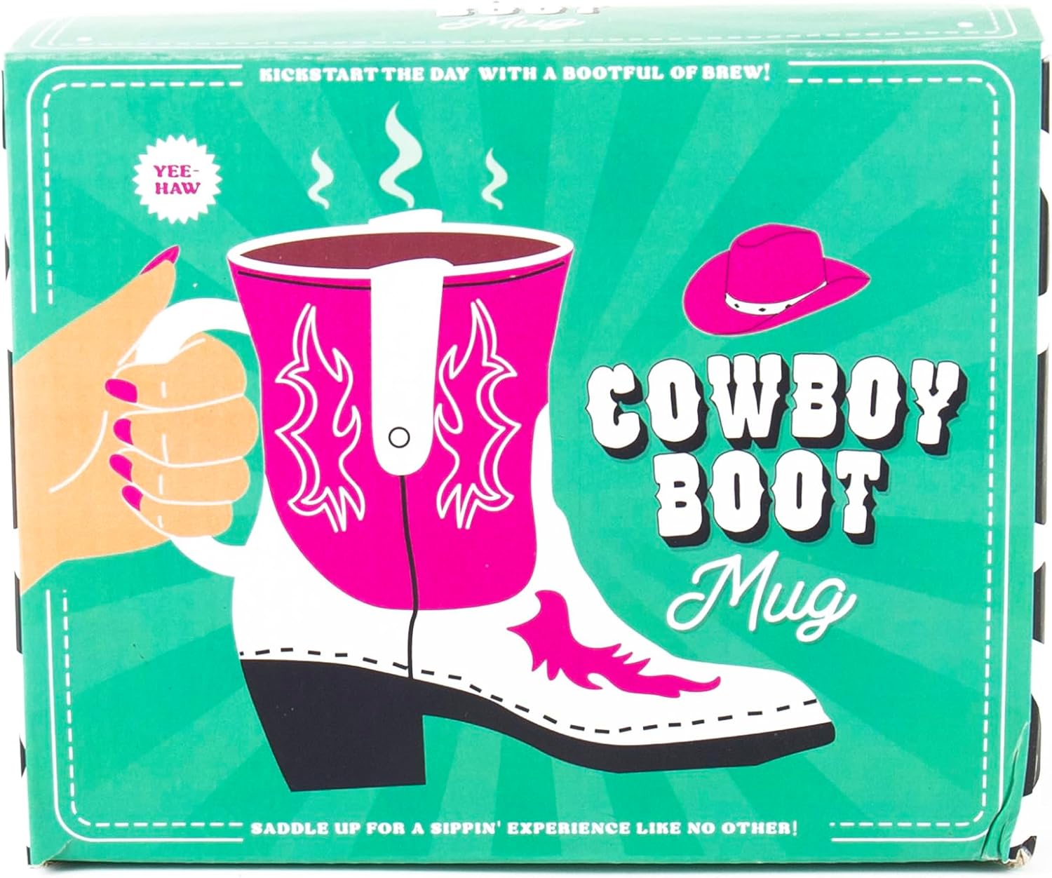 Gift Republic Cowboy Boot Mug Pink and White Novelty Coffee Cup Fun Gift Idea 300ml Ceramic Tea/Coffee/Hot Chocolate Mug Gift for Her 3 71c tQ+oItL. AC SL1500