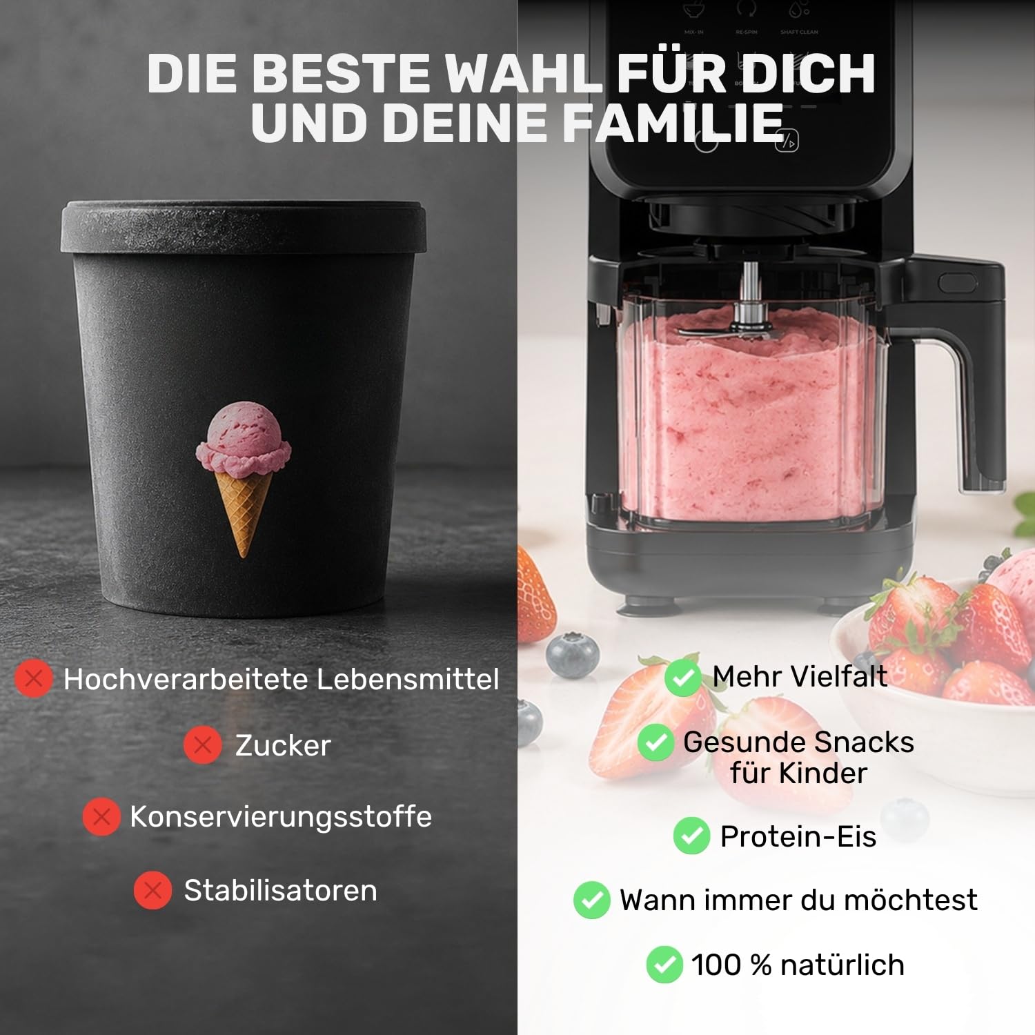 Taurus Gelato Flow Elektrische Eismaschine mit 12 Programmen und 3 Behältern