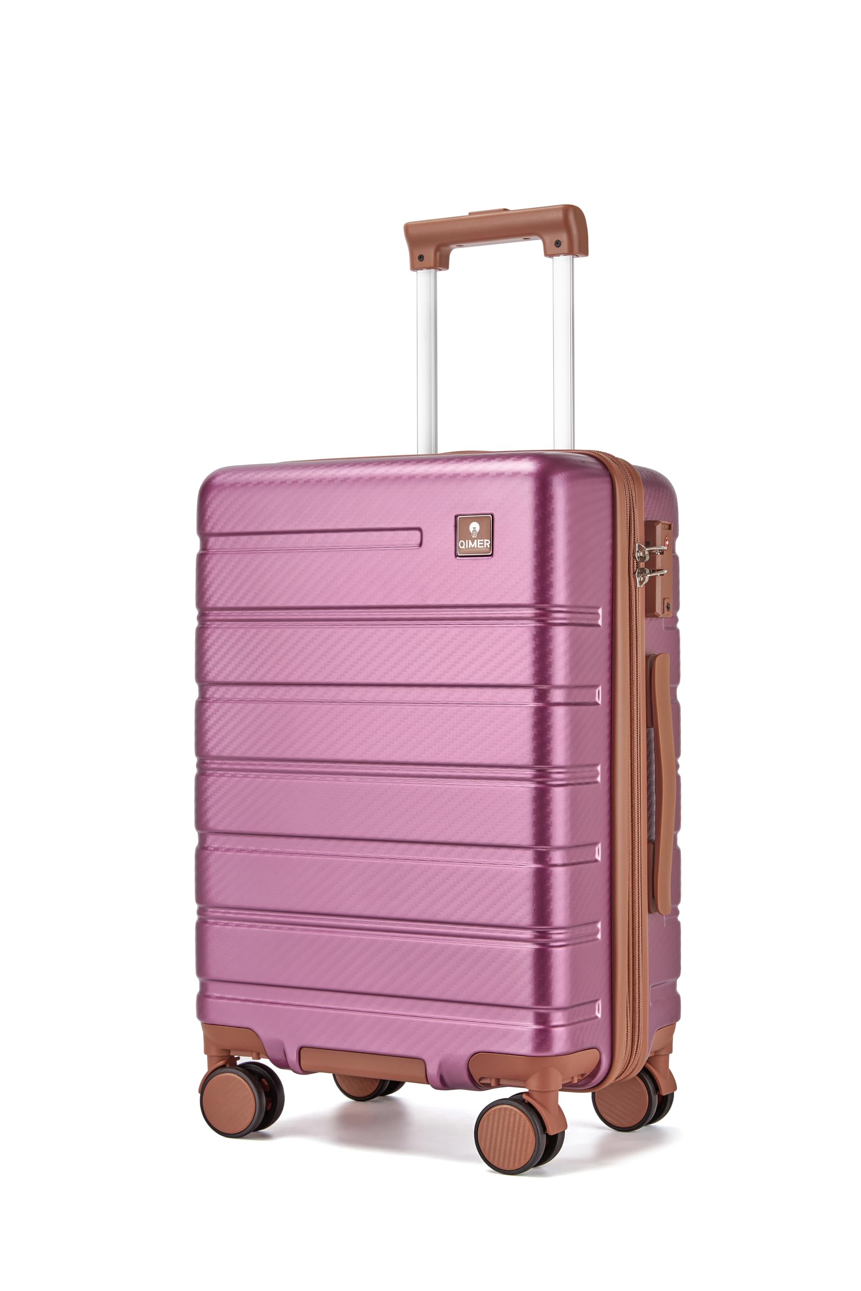 Carry on Luggage 20Inch Expandable Suitcase 22*14*9, Magenta Purple