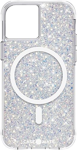 Case-Mate - Twinkle - Magsafe Funda para iPhone 13 Mini - Elementos de aluminio reflectantes - Compatible con accesorios MAGSAFE y carga -