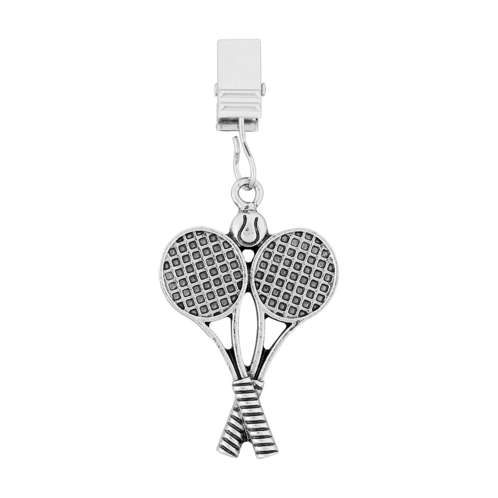 UP ware Tischdeckenbeschwerer für Tennis-Tischdecken mit Metall-Clips, Zinklegierung, dekorative Halter, Outdoor-Picknick-Tischdeckenklammern, silberfarben, 4 Stück