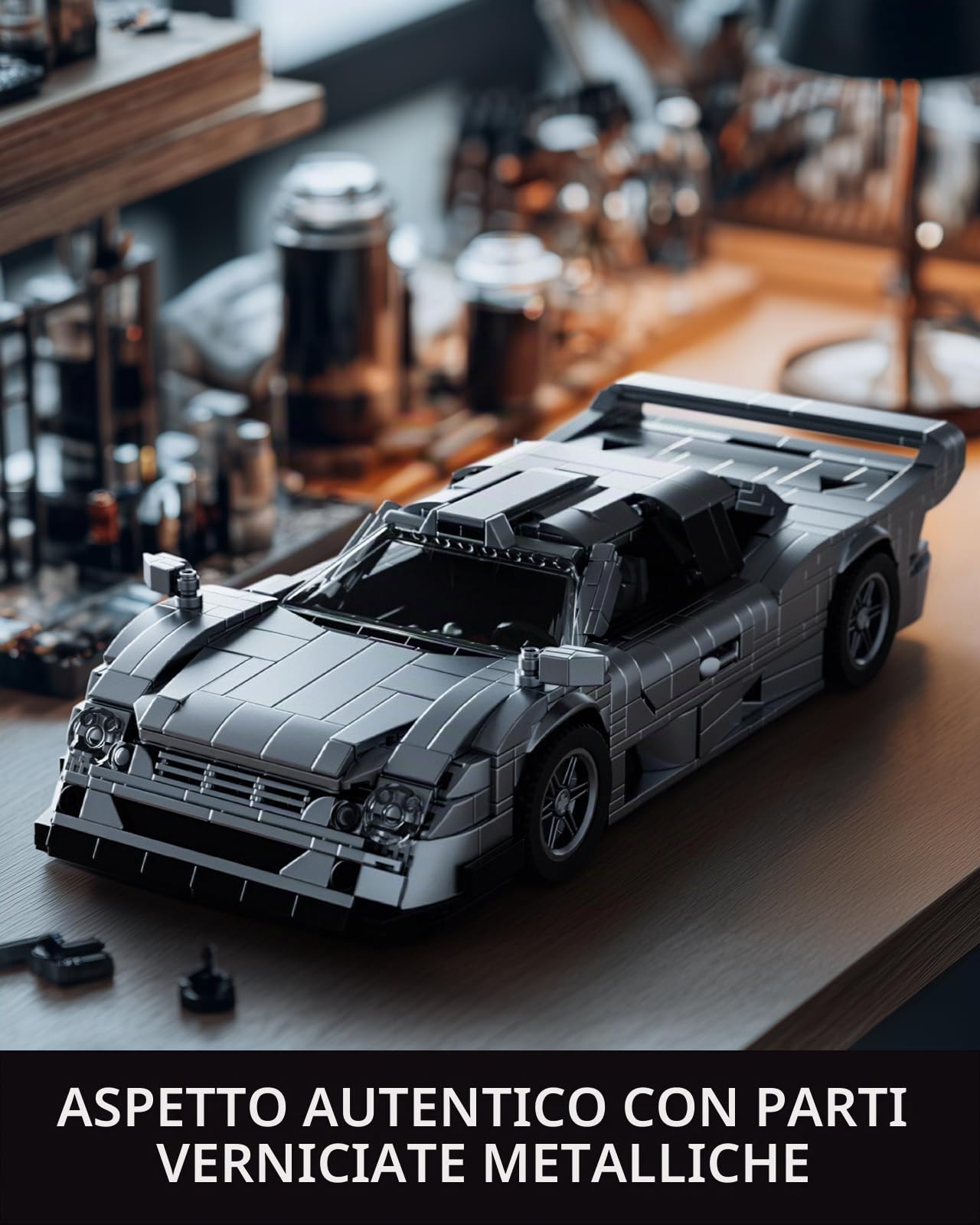 Nifeliz Kit di Costruzione CLX Auto da Corsa, Modello di Auto da Corsa Classico Personalizzabile per Decorazione Domestica, Regalo da Collezione per Adulti Appassionati (1.587 Pezzi, NF10358)
