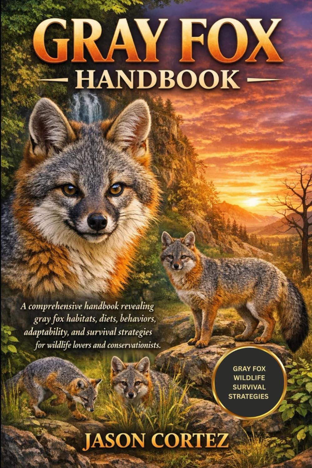 GRAY FOX HANDBOOK: A comprehensive handbook revealing gray fox habitats, diets, behaviors, adaptability, and survival strategies for wildlife lovers and conservationists.