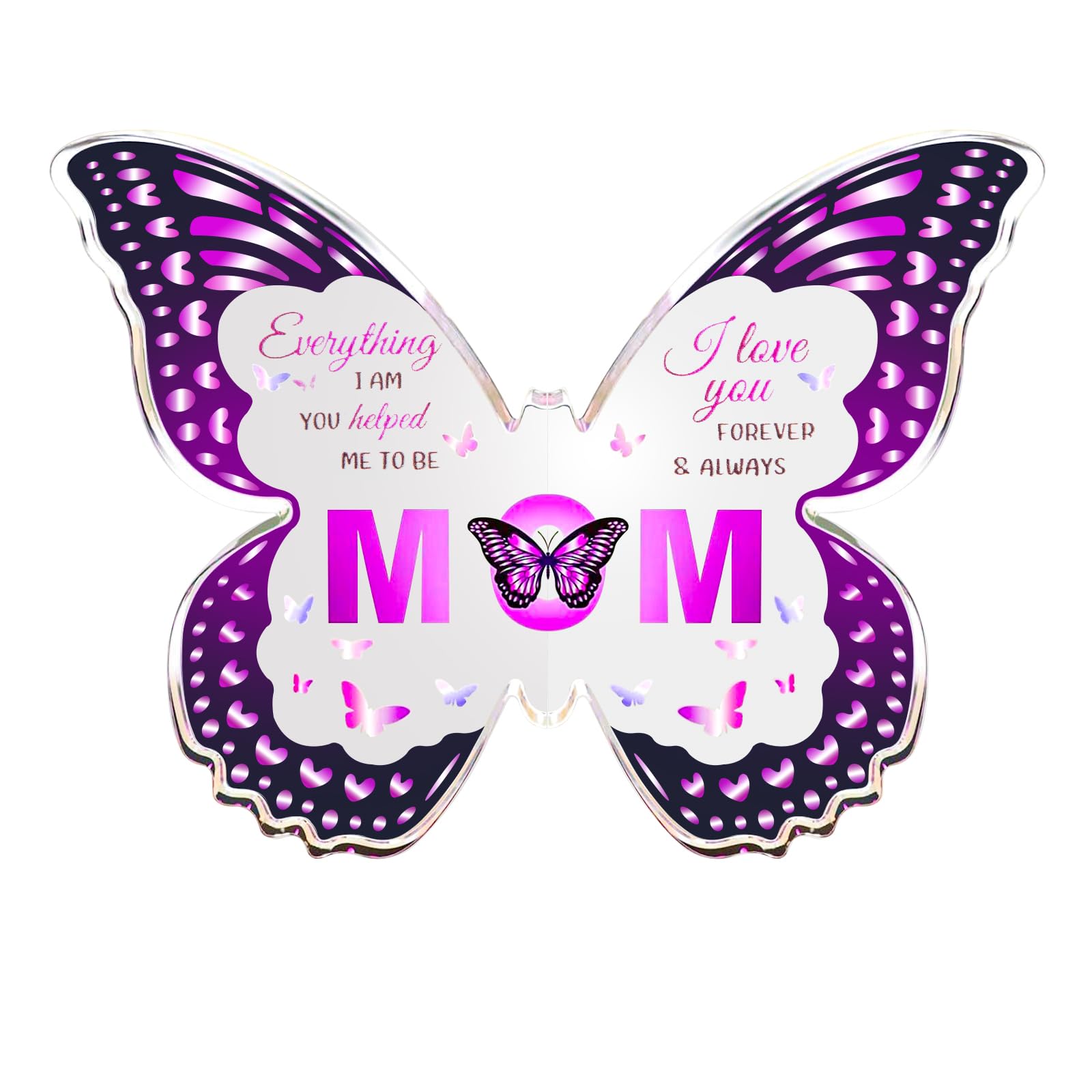 Photo 1 of 4 Pack Gifts for Mom, Unique Mothers Day Gifts, Mom Birthday Gifts from Daughter Son -Engraved Acrylic Butterfly Plaque Cool Mom Presents 3.9 x 2.95 inch - Mom Christmas Gifts,Thanks Giving Gift