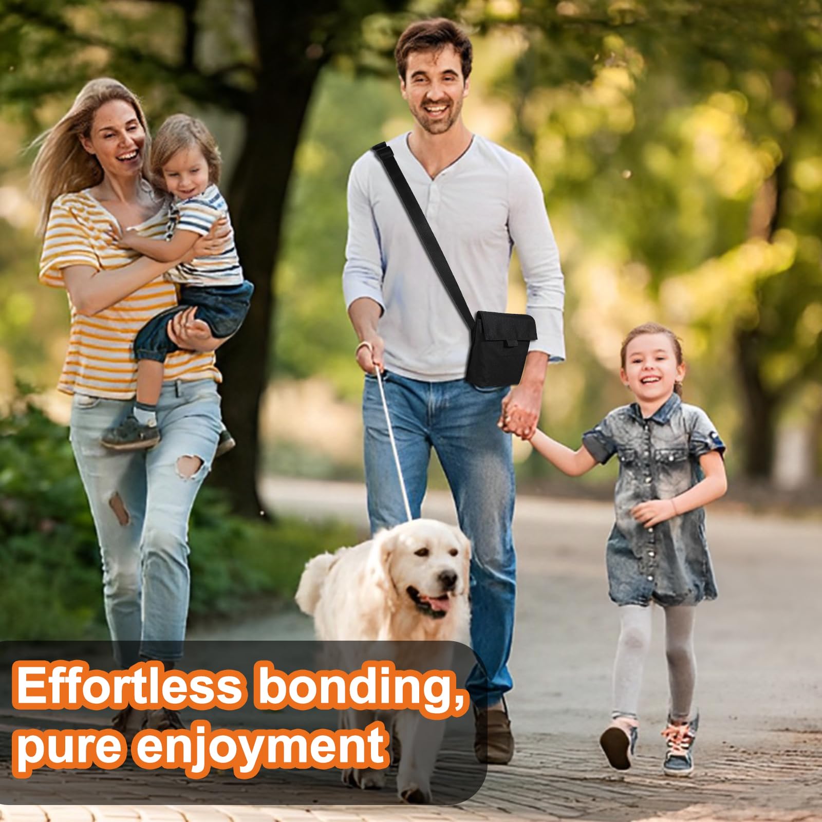 PUGTOW Hands-Free Dog Treat Pouch with Poop Bag Dispenser - Waist/Shoulder Durable Oxford Bag for Training & Walking - Image 2