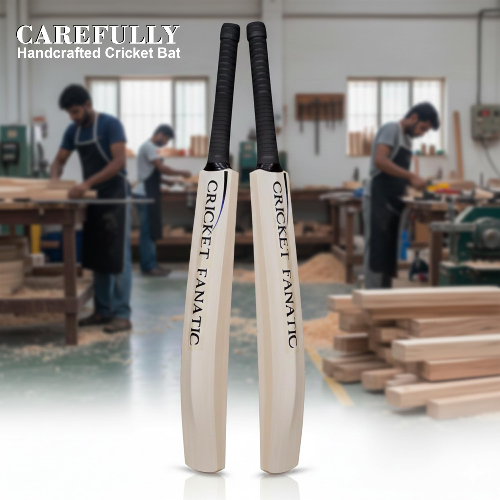 Zhoosh Fanatic Half Width Middler Kashmir Willow Cricket Bat for Training Purpose (Size LH) 3