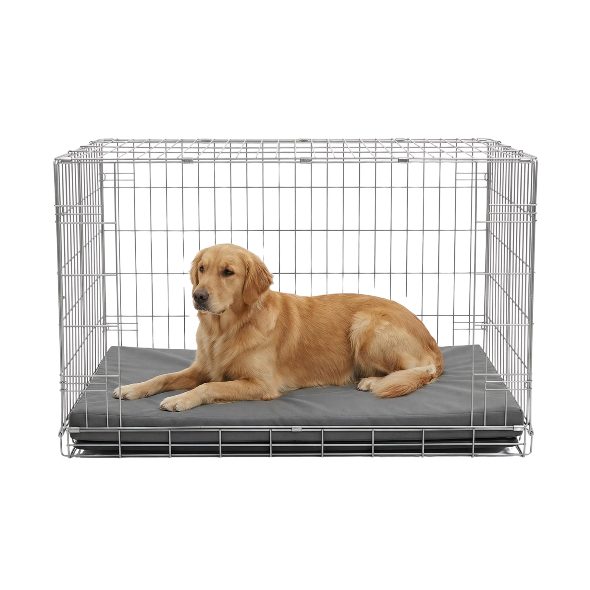 Kosiproducts Dog Cage Crate Mat Bed Cat Mattress Zip Fastening Cover 105cmx70cmx5cm Grey-X-Large -Cage Not Included