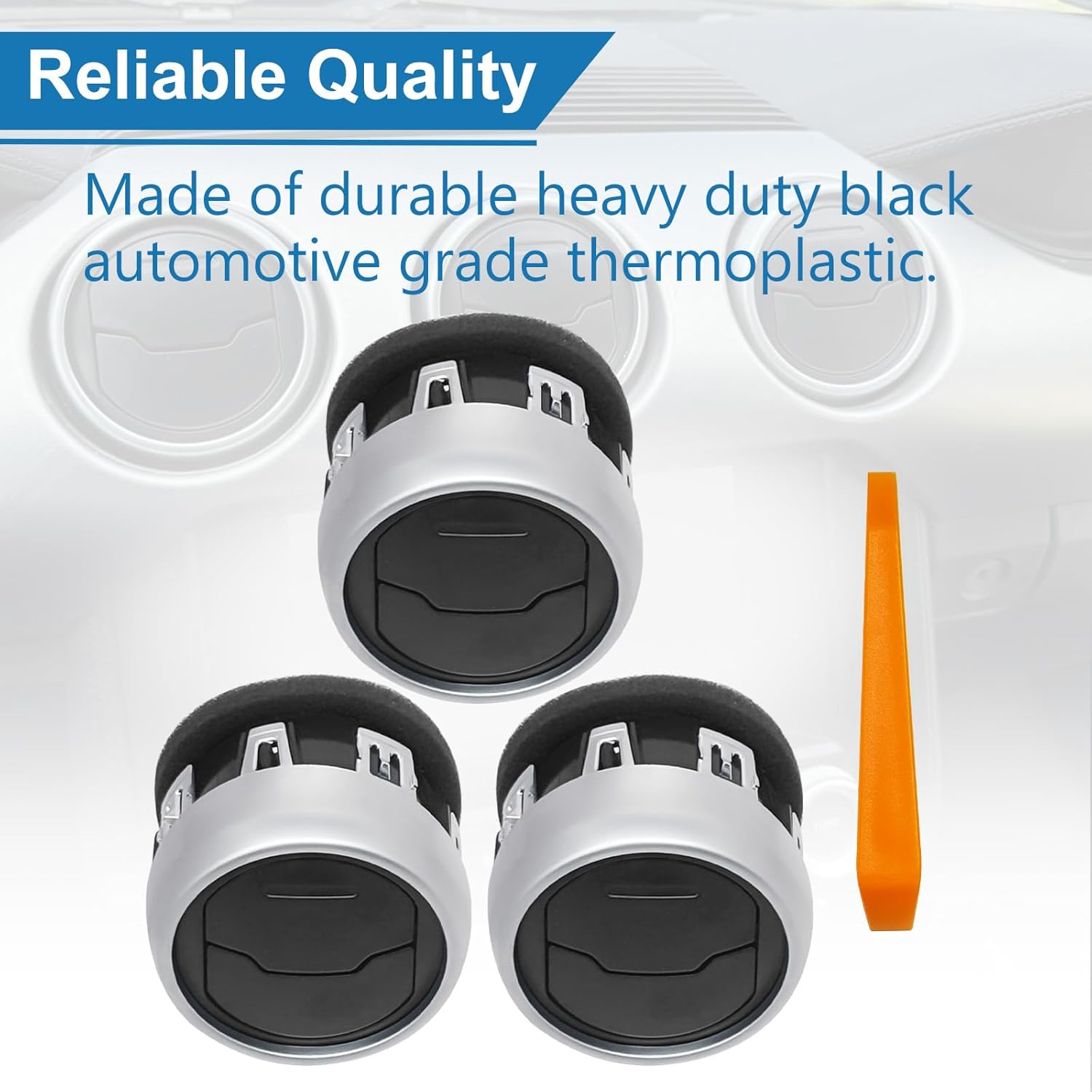 Dashboard AC Heater Air Duct Vent Compatible with 2015-2023 Mustang Replaces FR3Z-19893-AE FR3Z-19893-AC