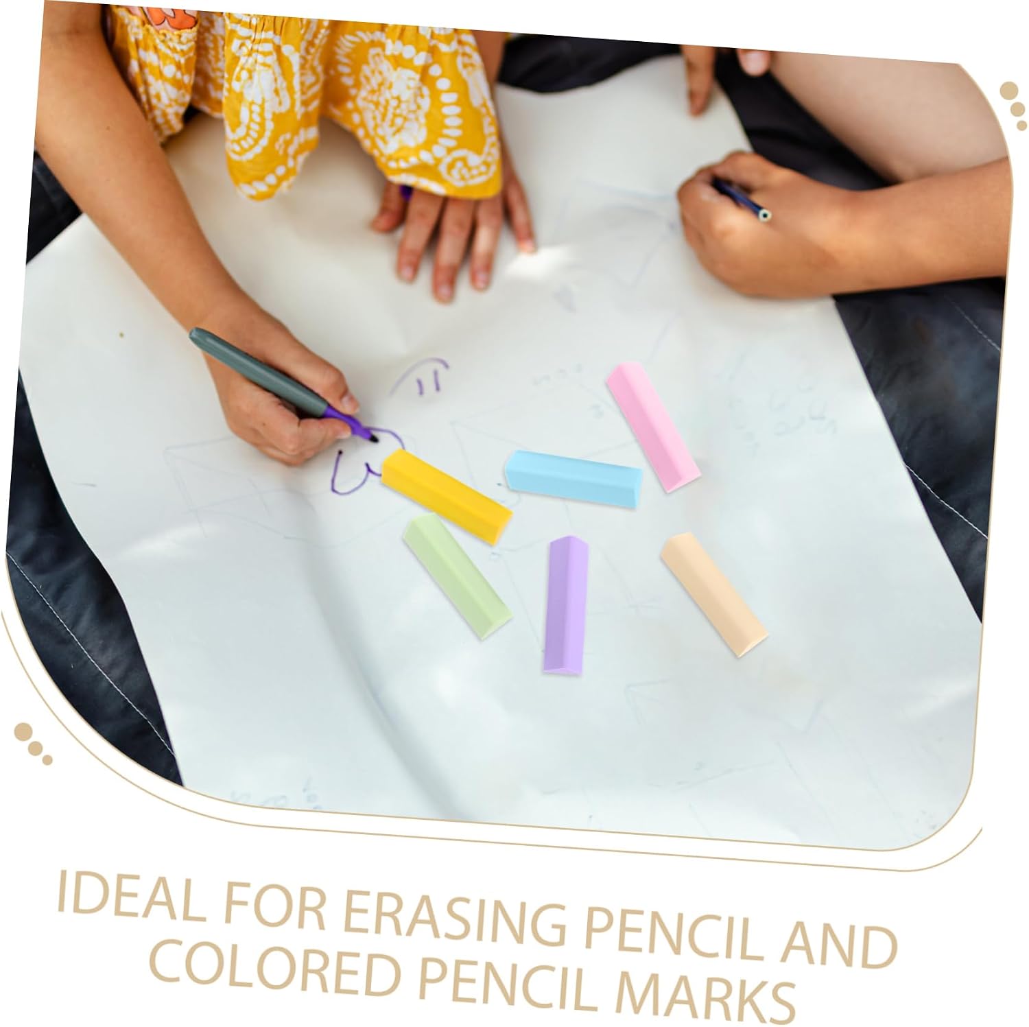 18pcs Erasers Pencil Shaped Erasers for Boys and Girls Drawing Art Multi-Function School Supplies