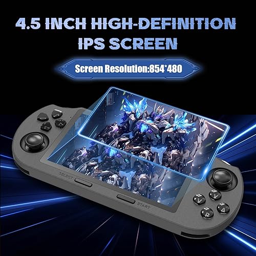 Miniatura 2 de SF3000 Retro Gaming Console 64G, consola de videojuegos portátil precargada 20000+ juegos retro 14+ emuladores, pantalla IPS HD de 4.5 pulgadas,