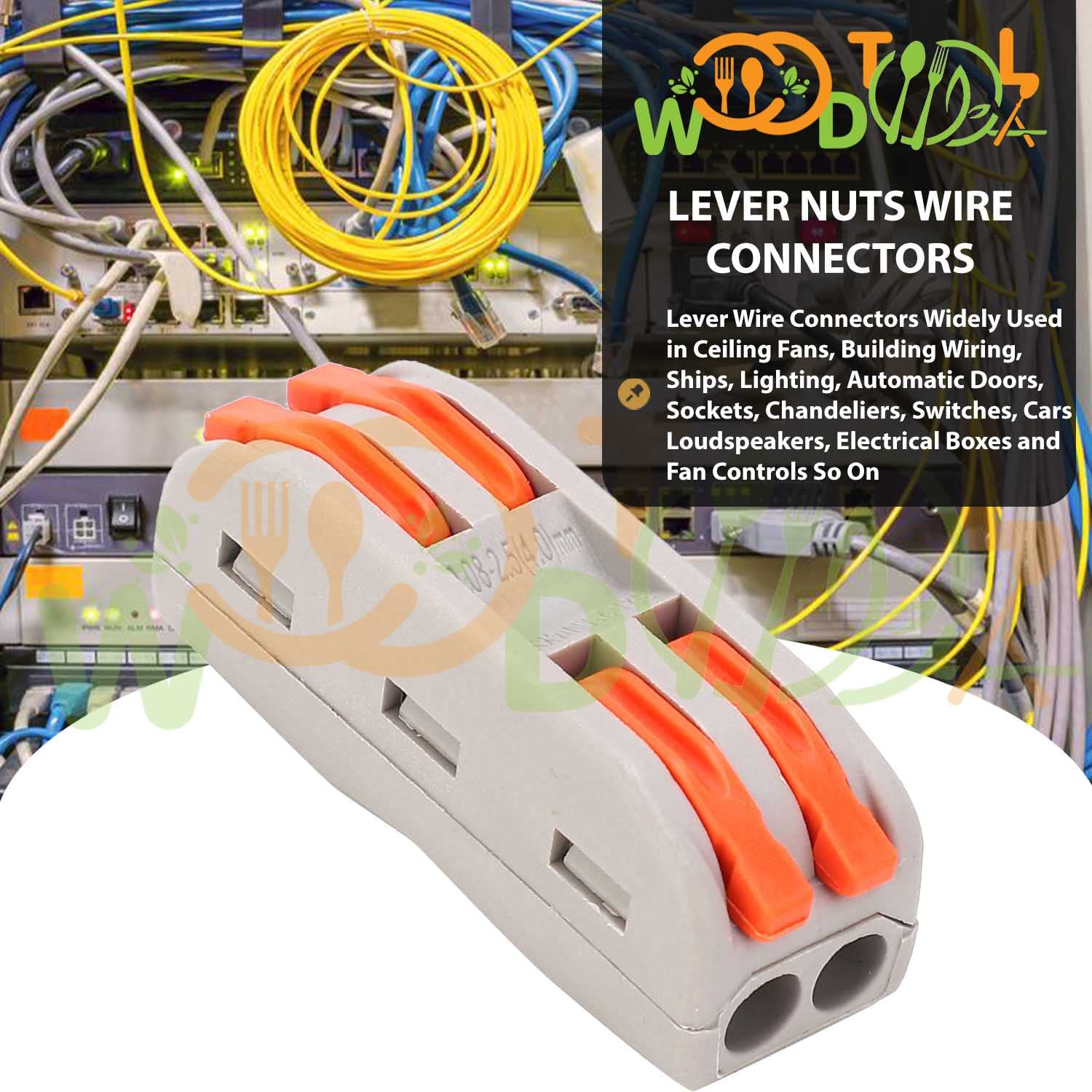 2 to 2 Inline Wire Connectors - Orange -5 2 to 2 Inline Wire Connectors - Orange -5