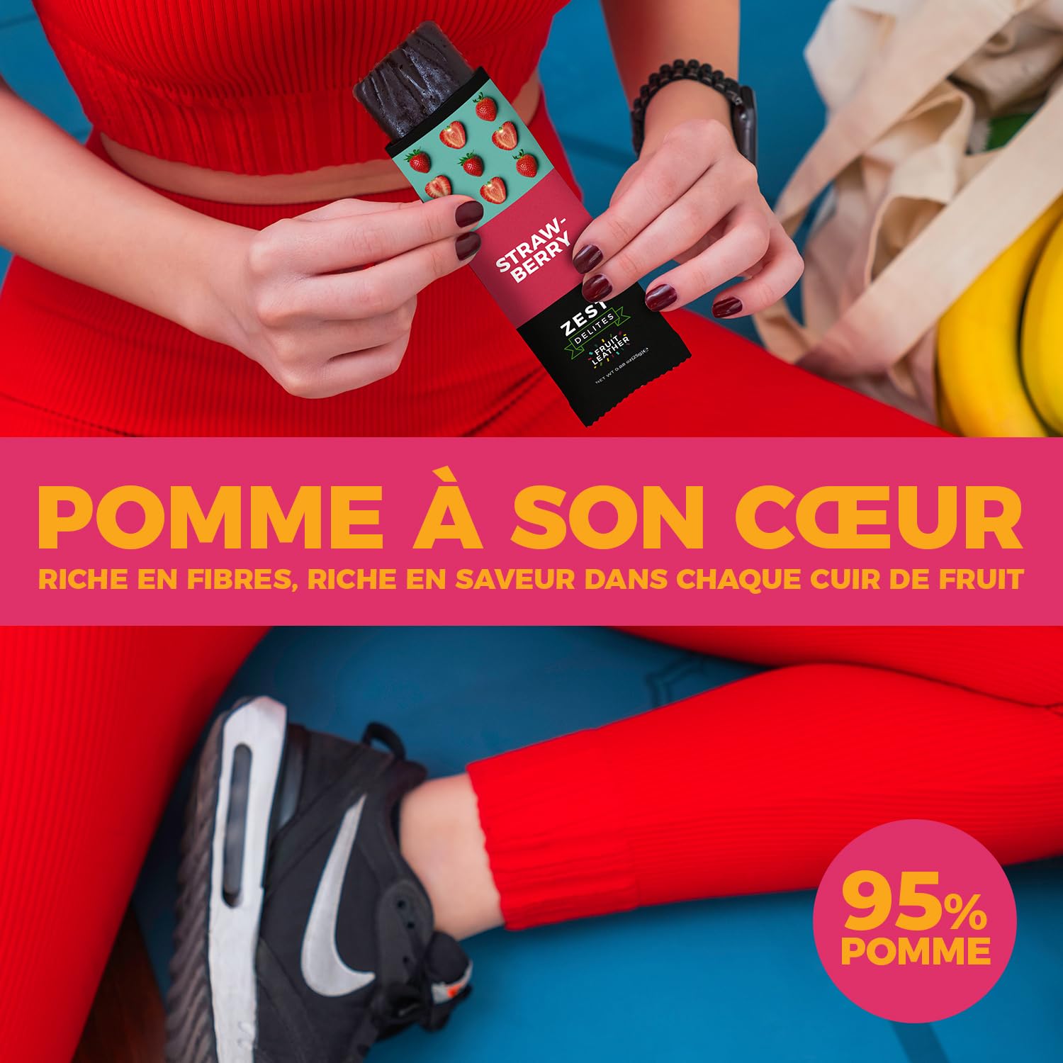 Zest Delites Fruits Secs, Pate de Fruit, Collations Sans Gluten, Bonbons Aux Fruits Végétaliens, Collation Aux Fruits Sains, Fruit Roll Ups Végétaliens, 4 Saveurs, Pêche, Prune, Baie Et Fraise 36x25g