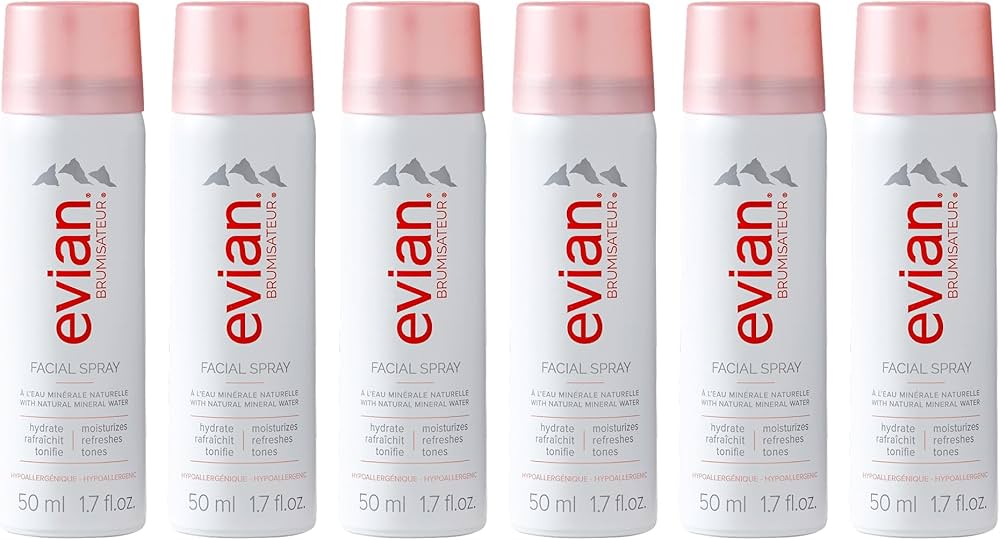 Amazon.com: Evian Facial Spray 1.7 oz Travel 6-Pack - Hydrating