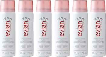 Amazon.com: Evian Facial Spray 1.7 oz Travel 6-Pack - Hydrating