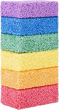 Floam 6 Colors Giant Foam Clay, Fun Foam for Toddlers Foam Beads Play Kit Modeling Clay for Kids, Preschool Classroom Educational Arts Crafts Fine Moter Skills Toy
