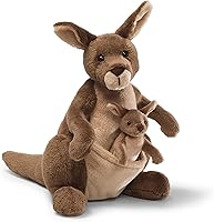 GUND Jirra Kangaroo Plush with Removable Joey, 10" Stuffed Animal Toy, Soft Huggable Mother & Baby for Kids Ages 1+