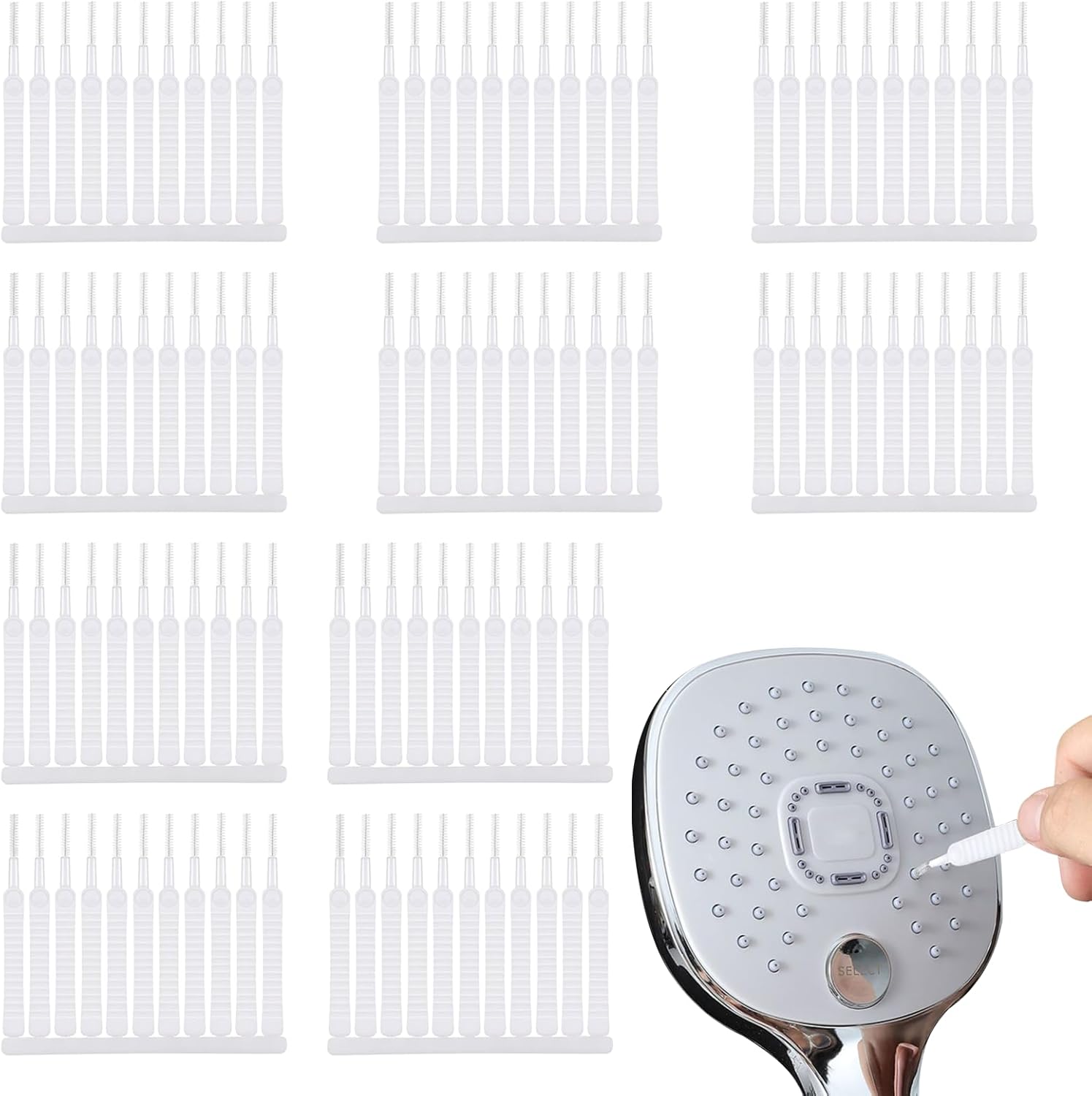100Pcs Non Slip Shower Head Cleaner Brush Small Cleaning Brush for