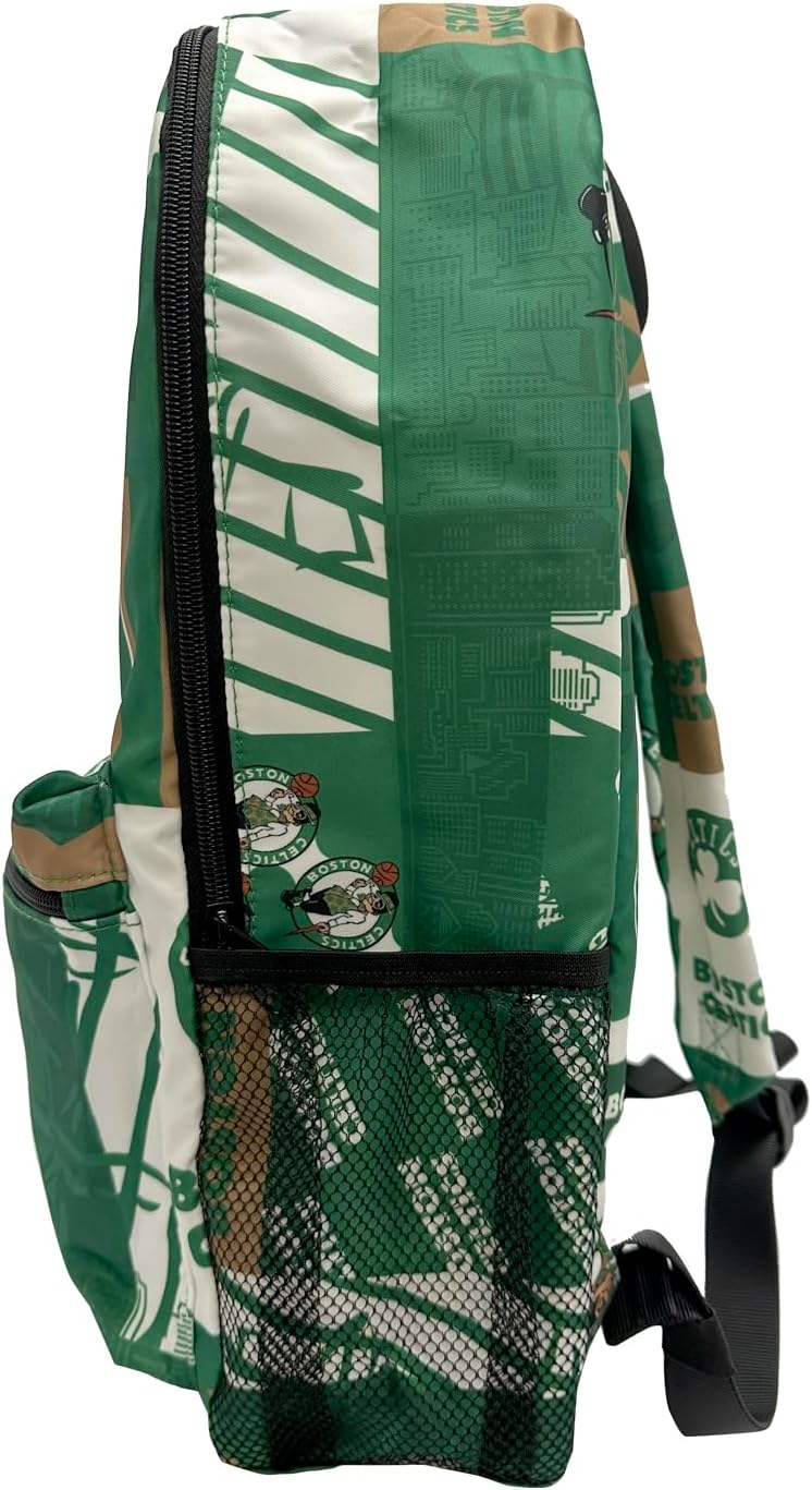 Pro Specialties Group Boston Celtics basketball travel backpack, hiking, gym Backpack durable bag designed for men and women. Ideal for Adults, extra-large & waterproof use for various activities