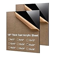 Vista 23 de KINLINK Láminas de plexiglás 6x12 de 1/8 pulgada de grosor - Lámina de acrílico negro fundido de 3mm, lámina de plástico policarbonato