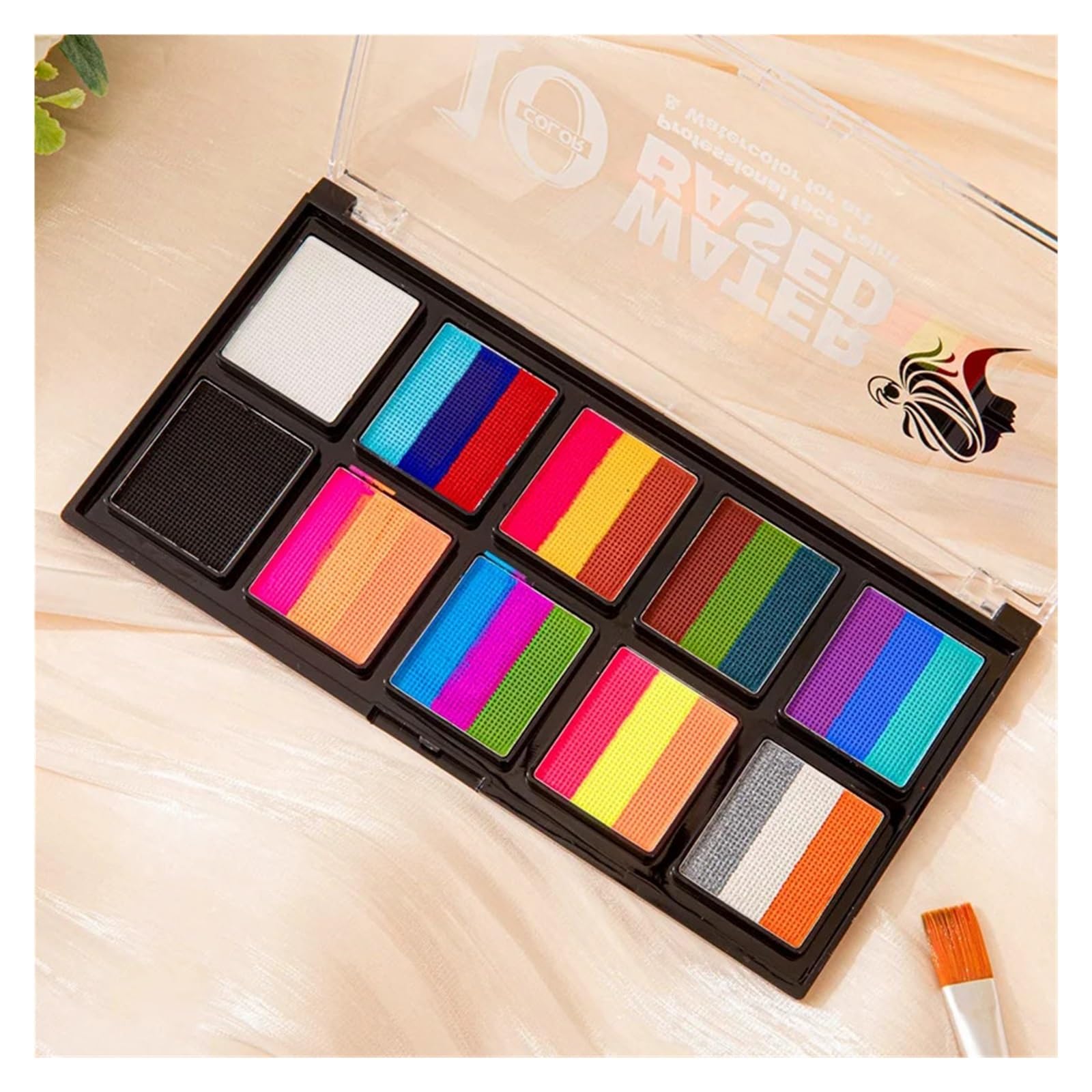 paleta de pintura corporal Paleta de pintura facial y corporal(Set (As shown))