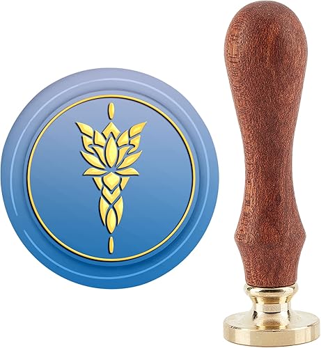 Miniatura 1 de CRASPIRE Arwen Evenstar - Sello de cera para sellar Evenstar de 1.181 in, diseño retro vintage de latón extraíble con mango de madera para