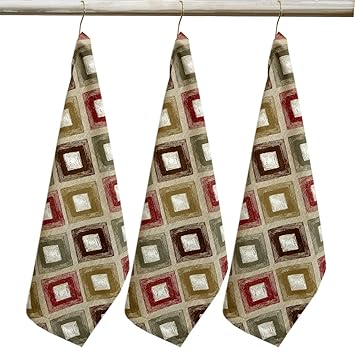 Bilberry Furnishing By Preeti Grover Kitchen Towel Cotton (17 by 28 Inches Multicolor, Pack of 3Pcs), Perfect for Gifting and Upgrading Your Home Decor (KT_RDB X_03)