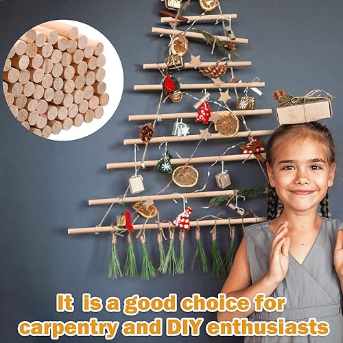 Miniatura 6 de 100 varillas de madera para manualidades 38 x 12 pulgadas varillas de madera sin terminar para manualidades clase de arte carpintería