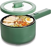 Vista 1 de COOK WITH COLOR Electric Hot Pot, 1.6L Mini Cooker, 700W Power, Non-Stick Surface, Thermal Cut-Out Protection, Perfect for Rice, Noodles, Soups