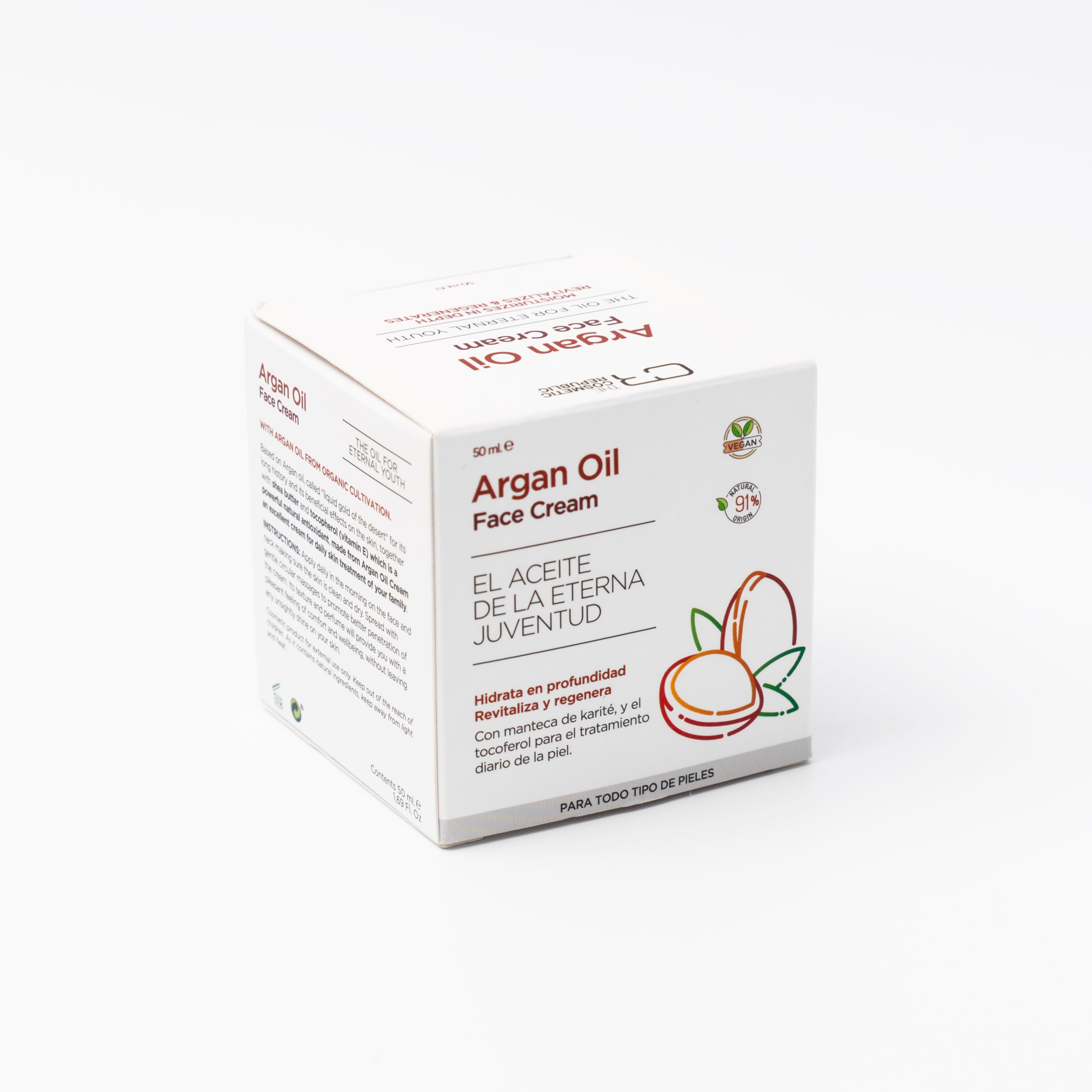 The Cosmetic Republic Argan Oil Face Cream - Hydrating Skin Moisturizer for All Skin Types Organic, Natural, Plant-Based - Image 3