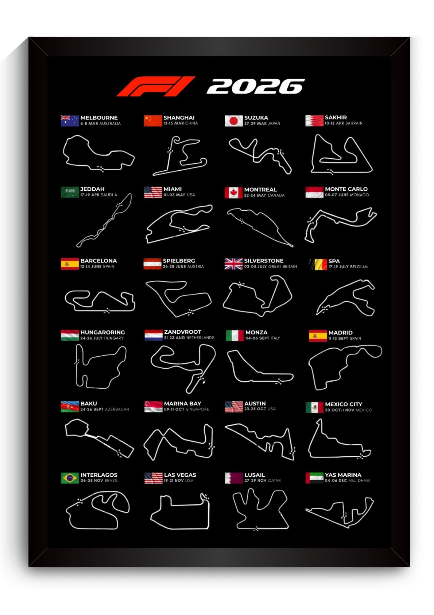 Max Verstappen F1 Poster - Framed Red Bull Art -12