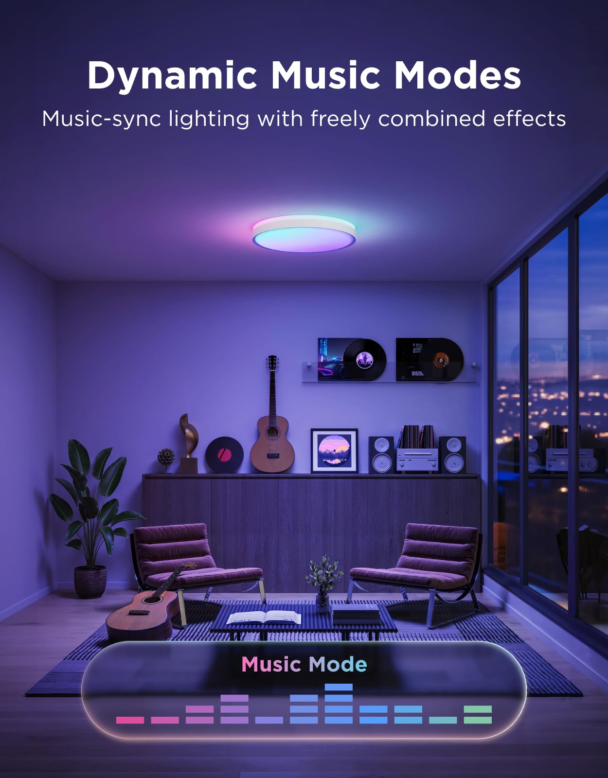Govee RGBICWW Deckenlampe Pro55W, 4800lm LED Deckenleuchte Dimmbar,Ø45,5cm | 2700K–6500K für 20–30m², 74+ Szenen, Kompatibel mit Matter/Alexa/Google, Einfache Installation, Wohnzimmer Schlafzimmer