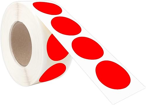 Miniatura 2 de PARLAIM 1 Inch Round Permanent Adhesive Color-Code Dot Stickers,1000 per Roll dots Label Dispenser Box,Red Circle Stickers Label for Office