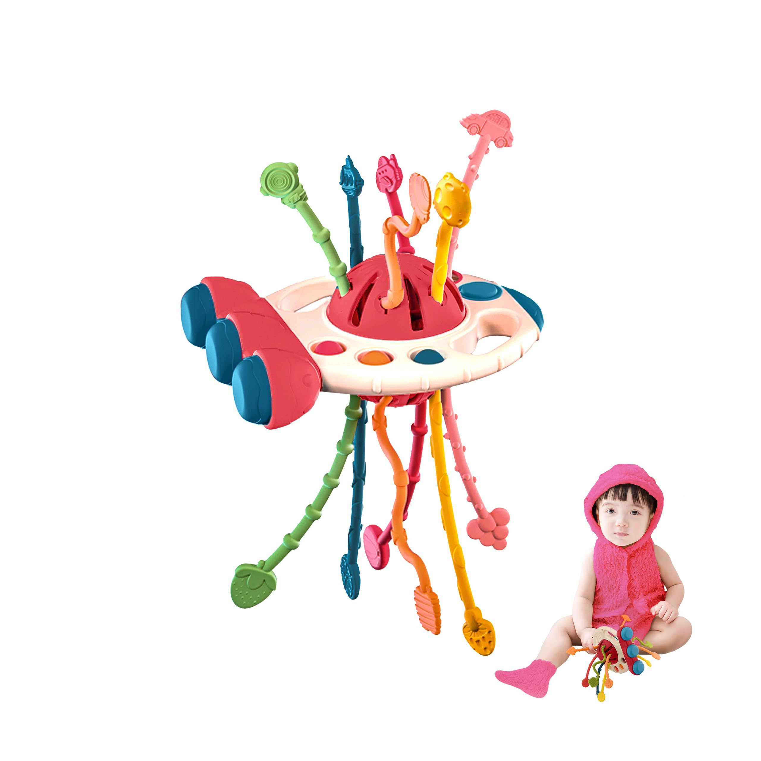 XFactor Toys™ Montessori Toys - Pull String Toys For Baby - Fine Motor Skill & Sensory Toys - Learning & Educational Toys - Birthday Gifts for Girls & Boys - Best for Infant & Toddler Playtime