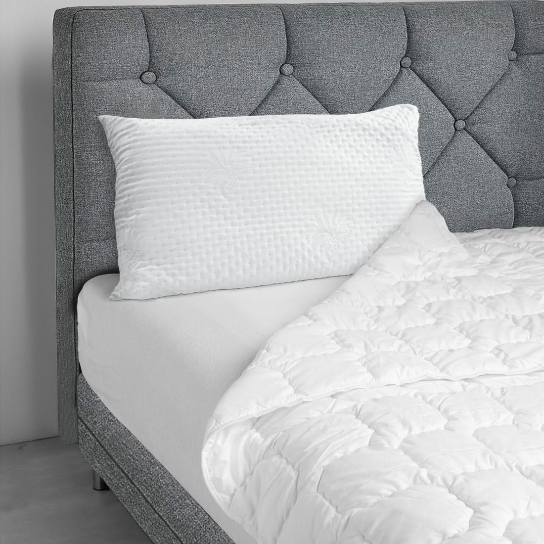 Mediawave Store - Guanciali Per Letto Ortopedici, Piuma Anallergica, Cuscini Imbottiti, Morbidi, Comodi, Guanciali Letto (4)