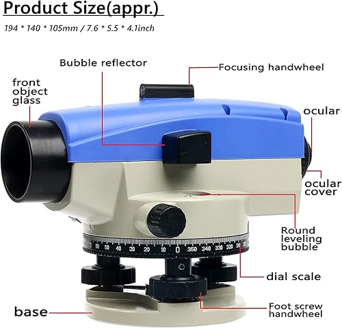 Miniatura 8 de Medidor de medida de nivel automático de alta precisión de nivel de inspección óptica de tránsito óptico 32X