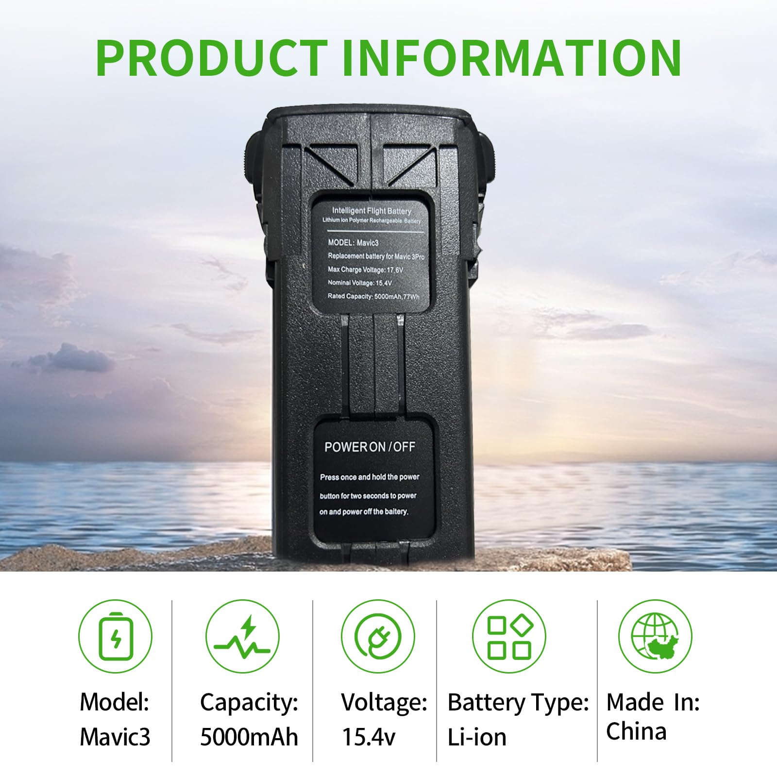XITAIAN Batterie de Rechange 15,4 V 77 Wh 5000 mAh pour Drone Mavic 3 Classic Mavic 3 Pro Mavic 3 Pro Mavic 3 Cine Mavic 3 Pro Cine Mavic 3 Pro Cine Drone