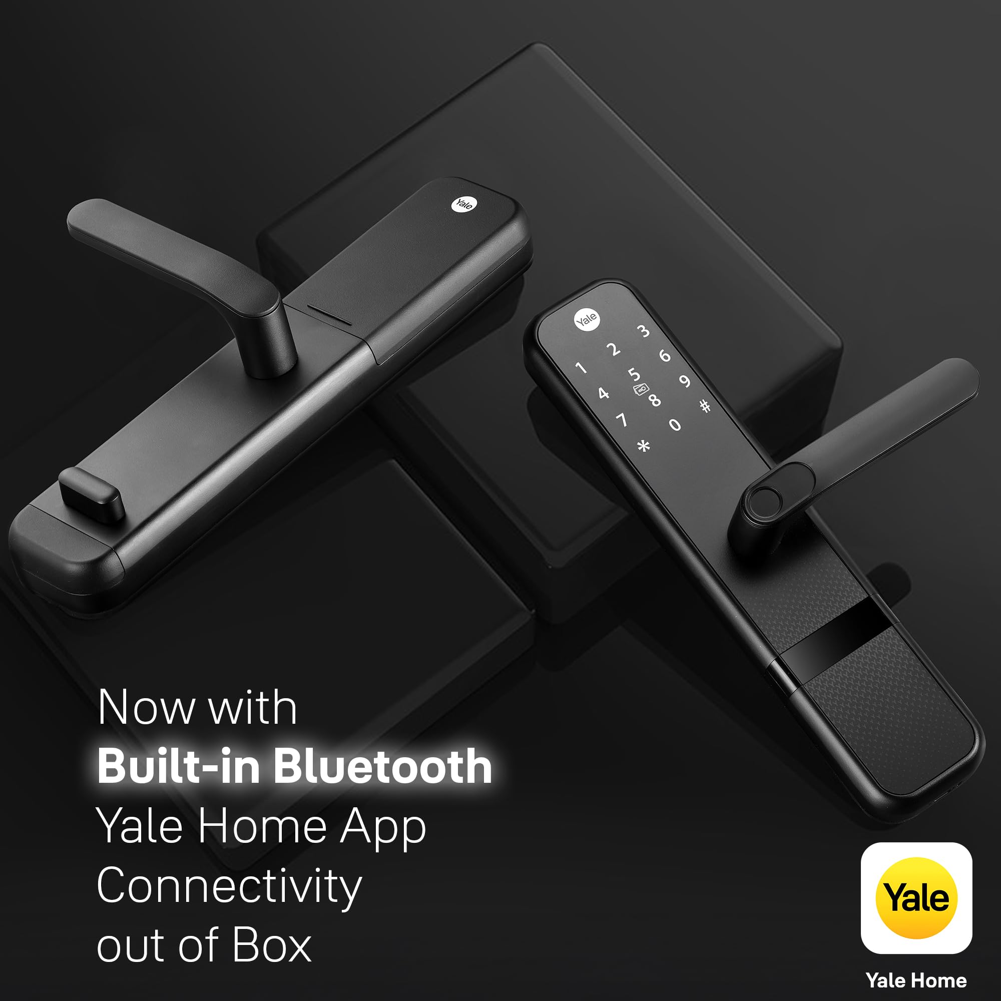 Yale Zuri Smart Door Lock with 5 Way Unlocking (Fingerprint, PIN, RFID, Manual Key) and Built-in Bluetooth (to Access Through Home App) (Black) 4