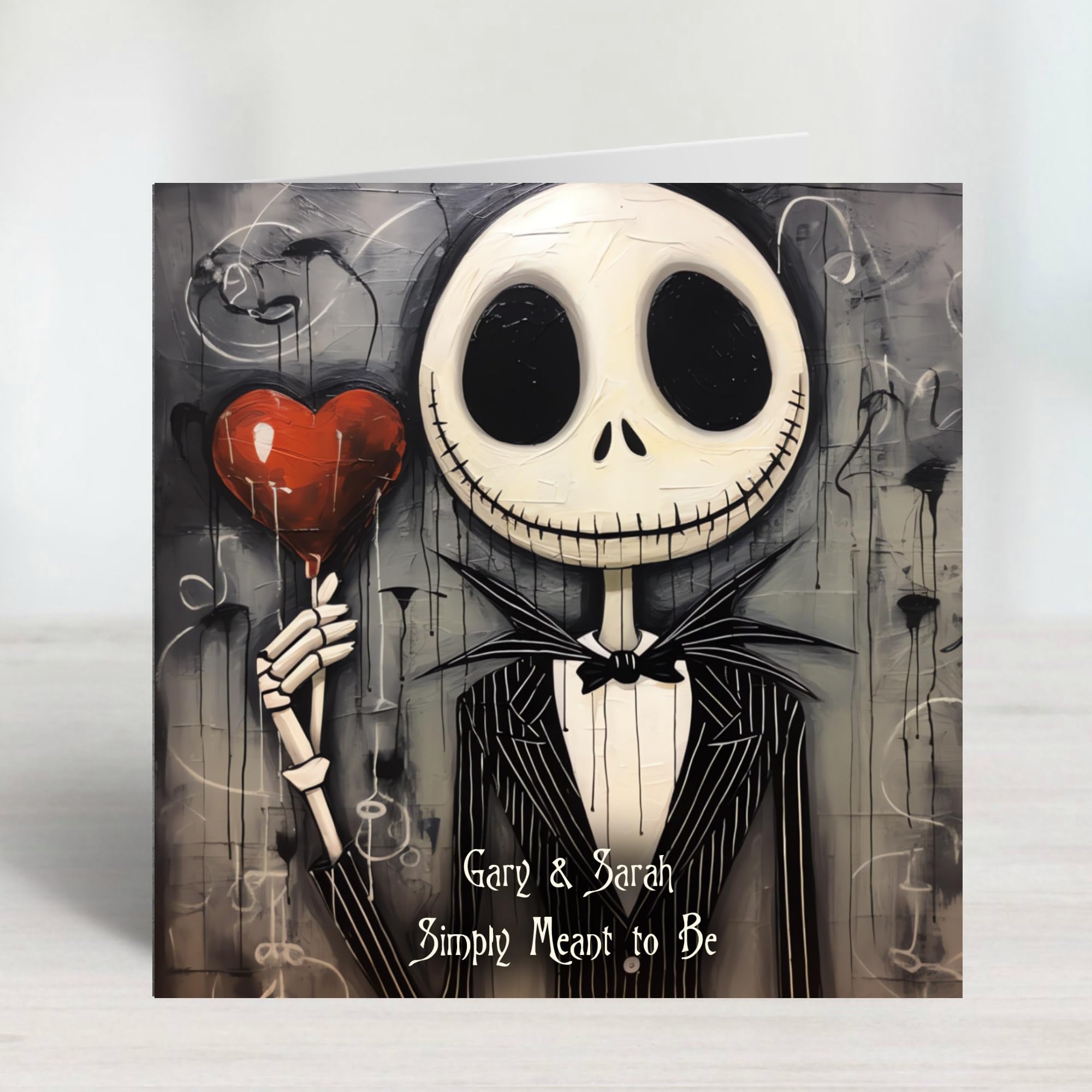 Personalised Nightmare Before Christmas Jack Skellington Valentines Day Card