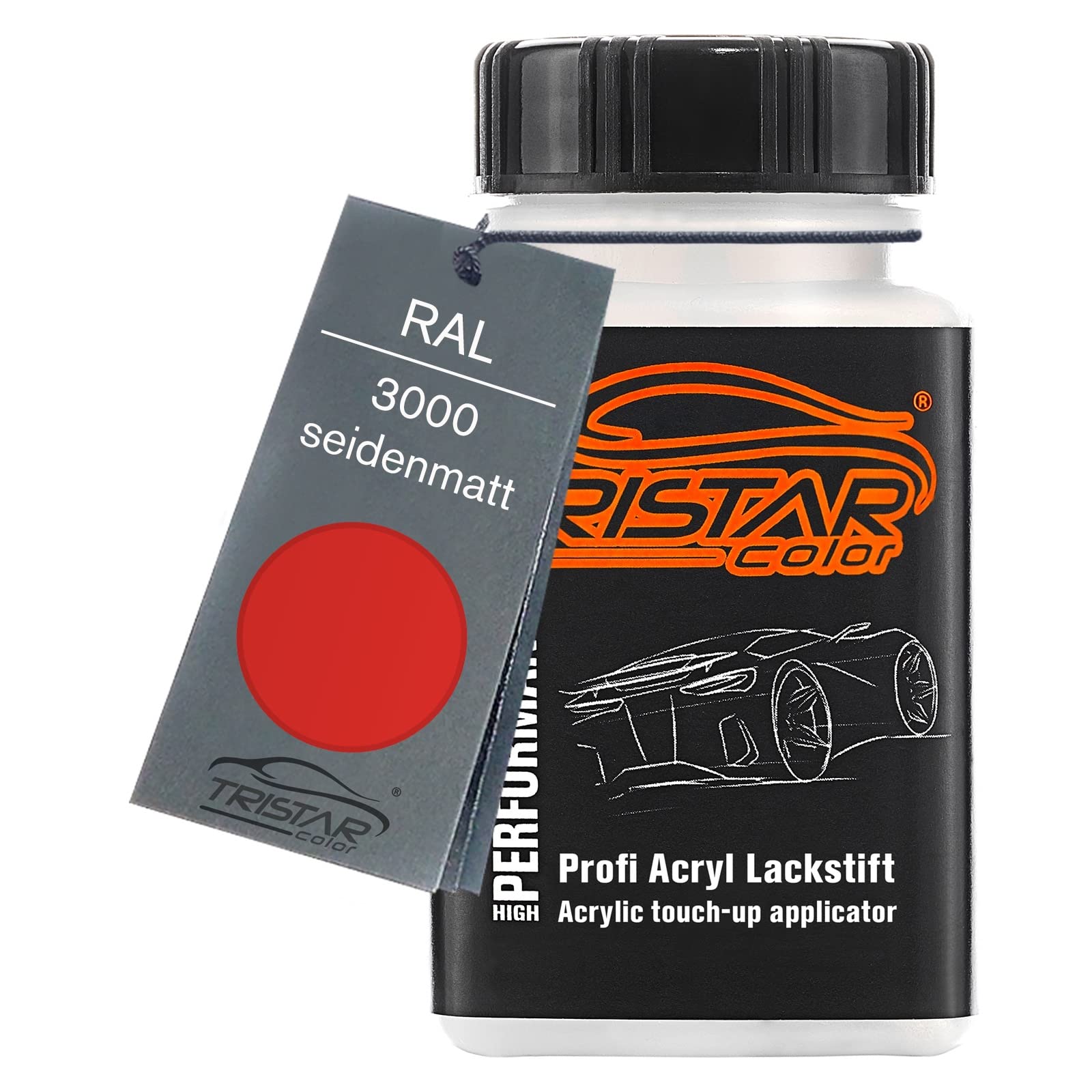 TRISTARcolor RAL 3000 Feuerrot silk mat Touch-up pen 50 ml quick-drying
