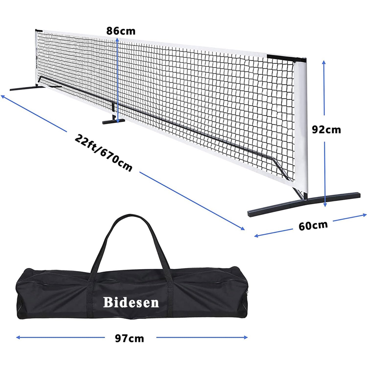PBOHUZ ピックルボールネット セット、22ft ピックルボール ネット金属 Amazon | Bidesen ピックルボールネット セット、22ft ピックルボール