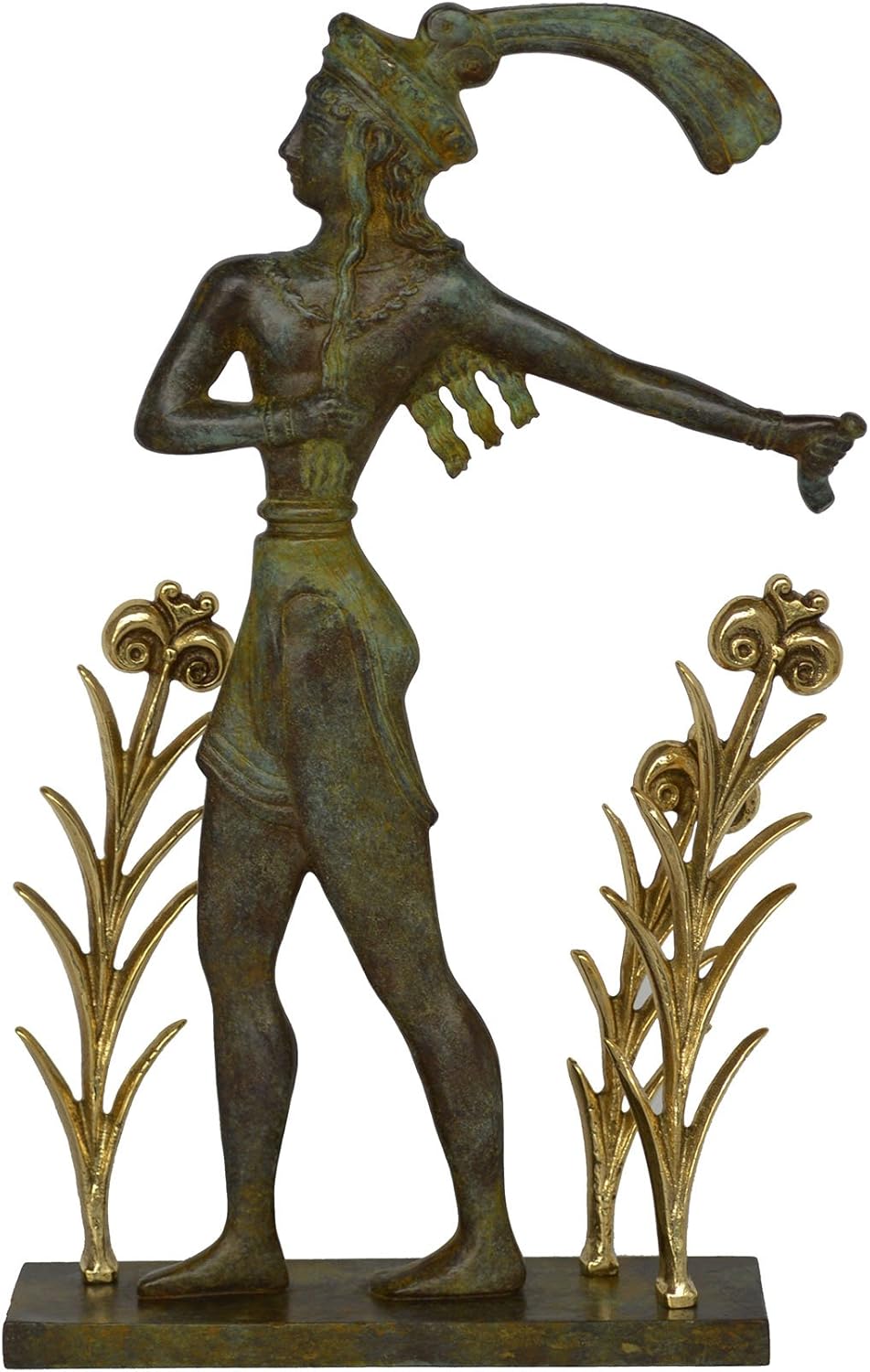 Prince of Knossos Bronze Sculpture - Prince of The Lilies Fresco Minoan Period