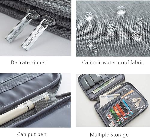 Miniatura 6 de Fullgaden Cartera de viaje con bloqueo RFID, funda para pasaporte, organizador de documentos para hombres y mujeres (pequeño, azul Tiffany)