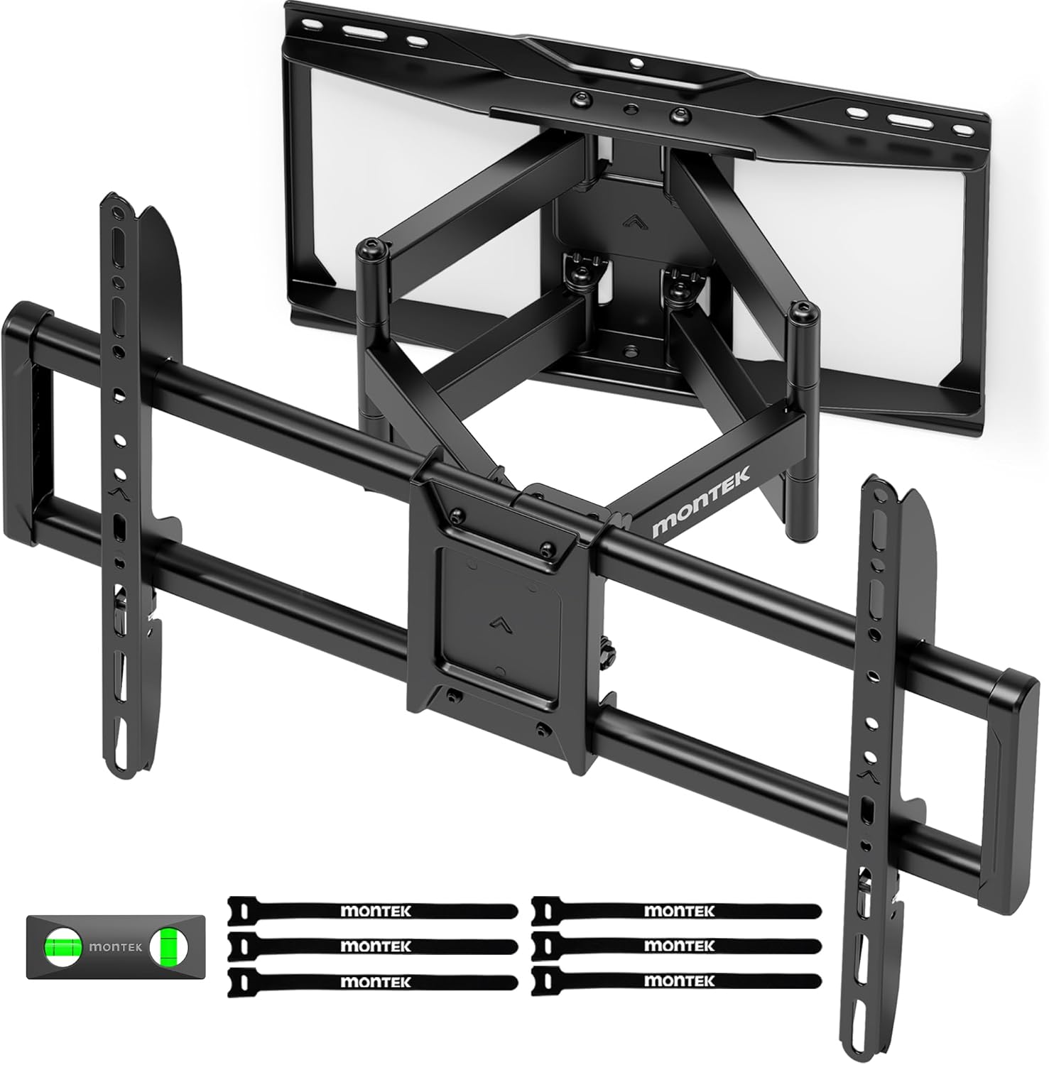 Product image of monTEK Heavy Duty TV Wall Mount for 37-90 inch TV up to 165lbs, 4X Load Tested, Full Motion with Dual Articulating Arms, Tool-Free Tilt, Swivel & Extend, VESA 200x100 to 600x400, Fits 12“/16" Studs