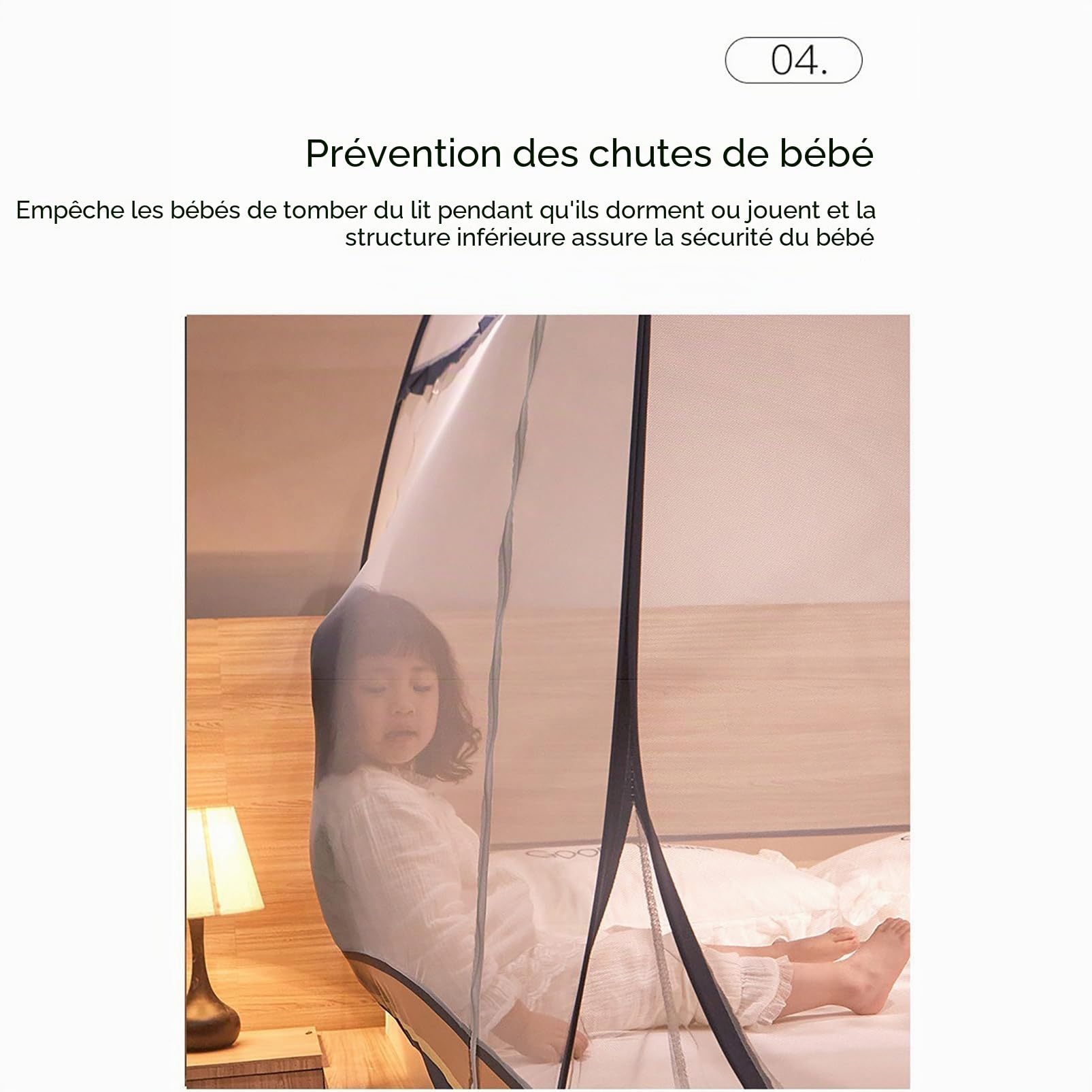 Moustiquaire Pop-up Ciel de lit d'été Pliable Portable Moustiquaire Installation Gratuite Bed Dream Tents Tente de Couchage pour Lits Simples à King Size, Gris, 200 x 220 cm (180x200cm)
