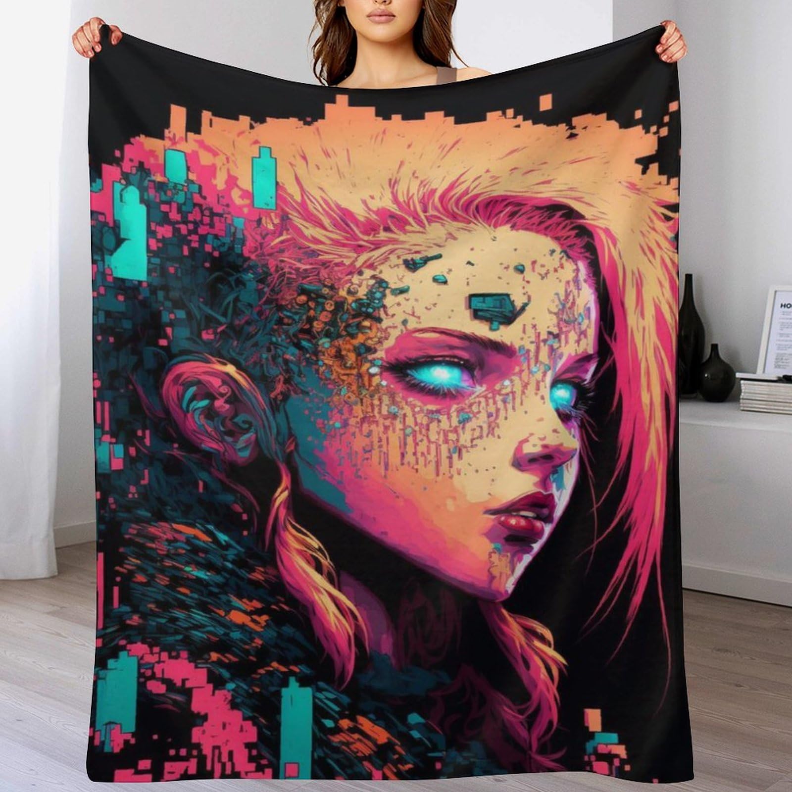 Couverture de canapé en flanelle mécanique plaid chaud fille pour soirées ciné