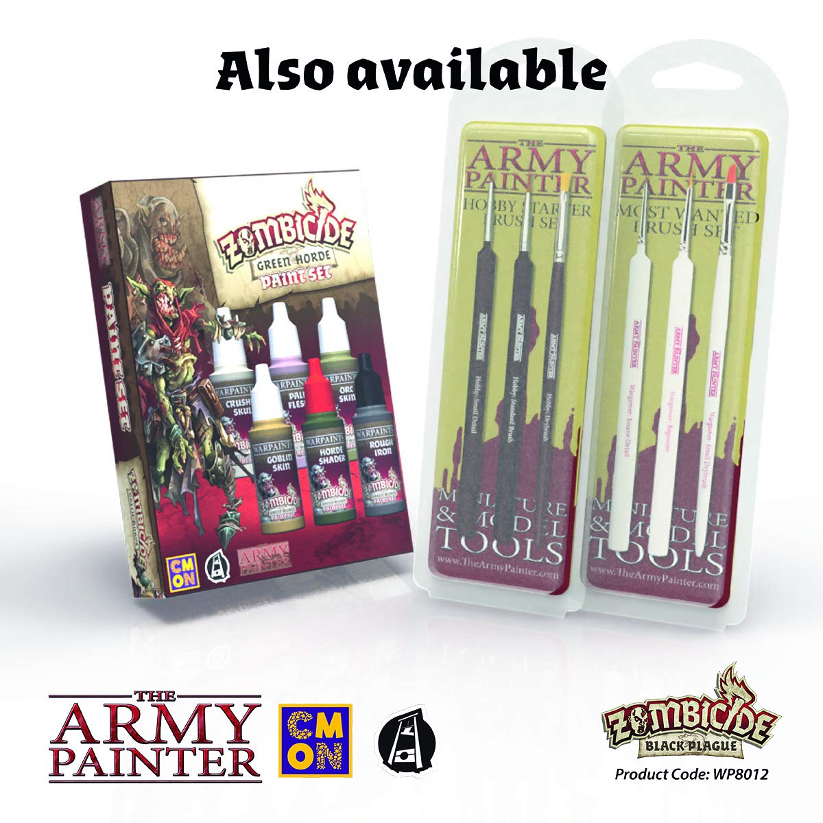 The Army Painter Zombicide: Black Plague Malset | 10 Acrílicos | gratuita pincel | para Cool Mini or Not Zombicide: Black Plague Tabletop, Wargames modelo pintura
