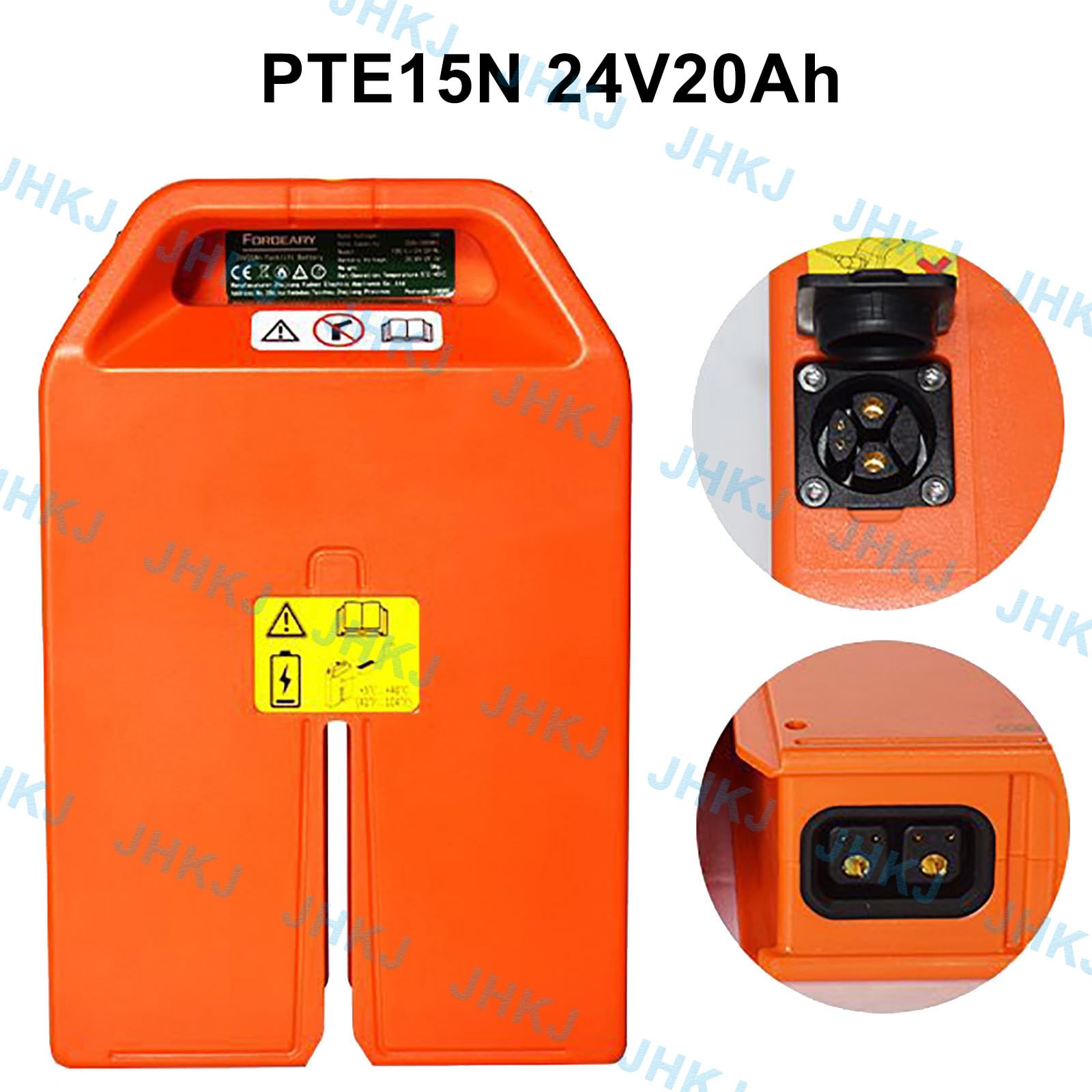 Batteria per transpallet Elettrico da 24V 20Ah/36Ah e Batteria LiFePO4 per Carrello elevatore da 48V 20Ah con Maniglia e BMS Intelligente per Le Serie CBD15J-LI-S/CBD15-E1C1L.