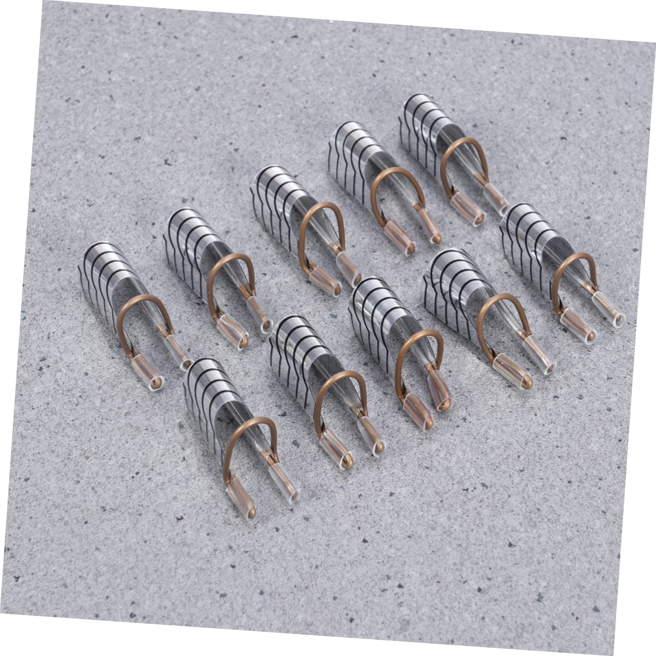 Healeved 45pezzi Estensioni Per Unghie Alluminio Forme Per Nail Art Riutilizzabili Strumenti Professionali Per Manicure Gel Argento
