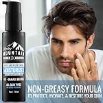 Hydratant du visage des hommes - Fabriqué au Canada - Avec beurre de karité, huile de jojoba, huile d'argan & Glycérine à base de légumes - Formule sans parfum pour tous les types de peau
