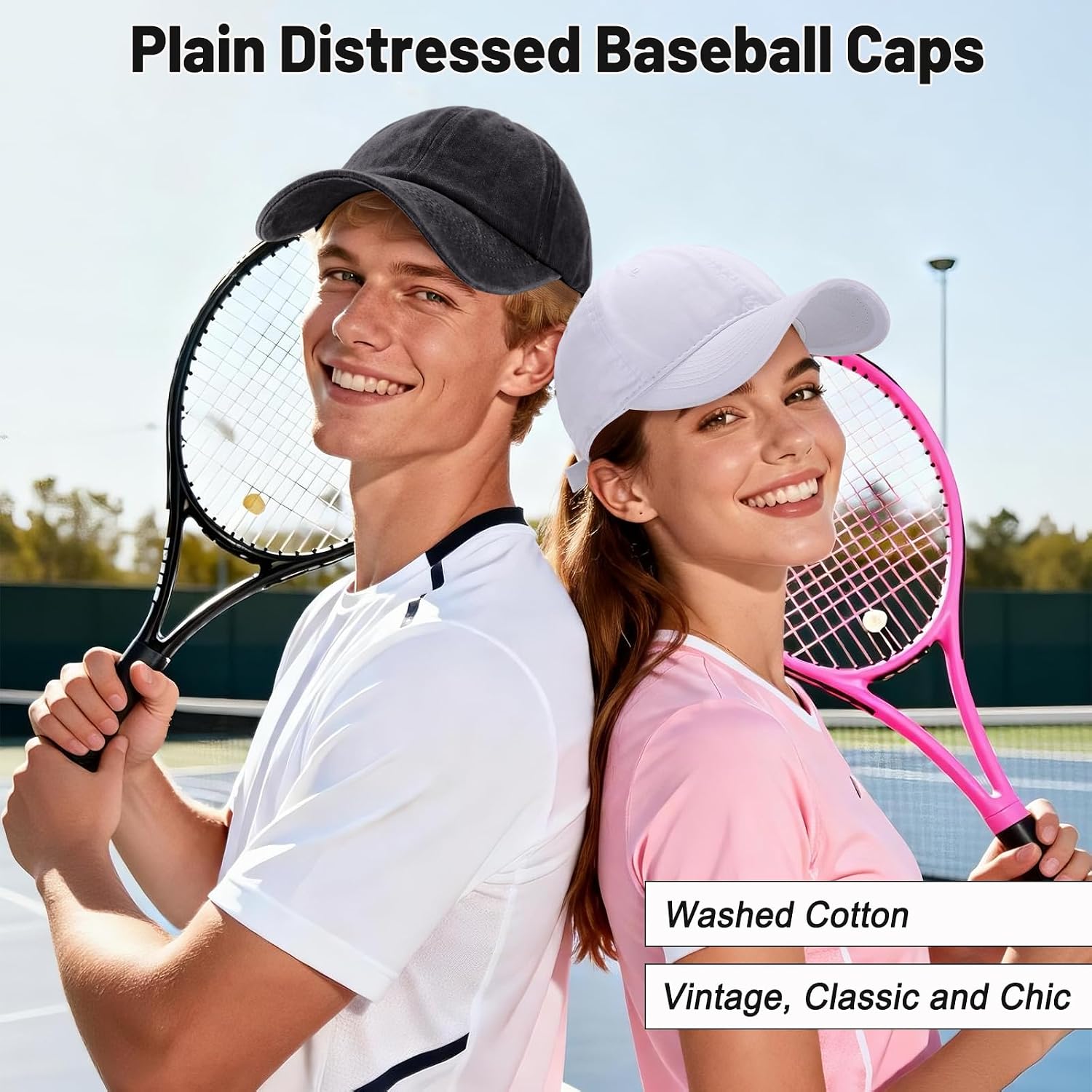 Vintage Washed Baseball Cap for Men Women Adjustable Baseball Hat Classic Distressed Cotton Dad Hat image 5